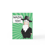 Mazal Tov Greeting Card - Jewish Rabbi cartoon