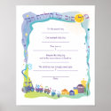 Mazal Tov Jewish Baby Naming Birth Certificate boy posters