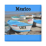 Mazatlan Fishing Boats Fridge Magnet