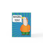 Mazel Tov Greeting Card - Jewish Boy cartoon