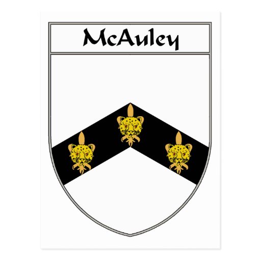 McAuley Coat of Arms/Family Crest Postcard Zazzle
