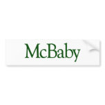 Mcbaby bumper stickers