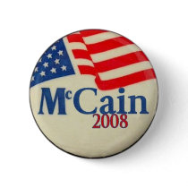 McCain 2008 Flag Button