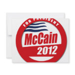 McCain 2012 button invitations