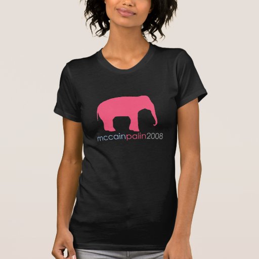 McCain Palin 2008 - Hot Pink Elephant Shirt