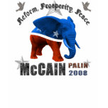 McCain Palin Reform Prosperity Peace Womens Shirt