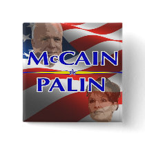 Mccain Palin Square Pin