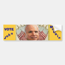 McCain Retro Flag Bumper Sticker