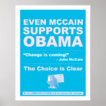 McCain Supports Obama posters