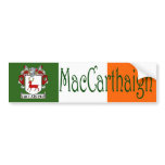 McCarthy Clan Irish/English Flag Bumper Sticker bumper stickers
