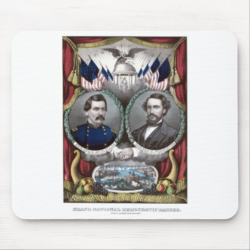 McClellan and Pendleton Campaign Poster Mousepad