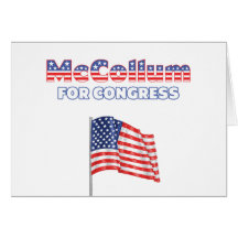 McCollum for Congress Patriotic American Flag Card