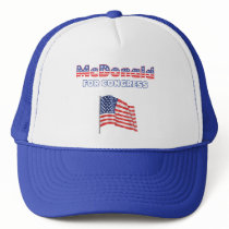 McDonald for Congress Patriotic American Flag Trucker Hat