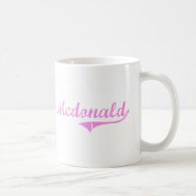 Mcdonald Last Name Classic Style Coffee Mugs