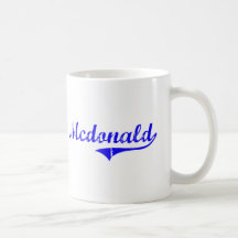 Mcdonald Surname Classic Style Coffee Mug