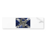 McGillivray Badge on Scottish Flag background bumper stickers