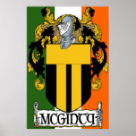 McGinty Coat of Arms Irish Flag Print