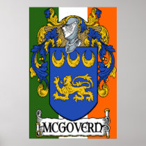 McGovern Coat of Arms Irish Flag Print