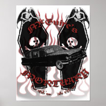 McGuires Motuary - you stab'em - we slab'em Posters