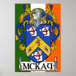 McKay Coat of Arms Irish Flag Print