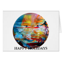 MClairArt's Funny Sun Faces Holiday Note Cards