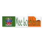 McLaughlin Clan Irish/English Flag Bumper Sticker bumper stickers
