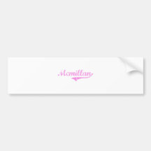Mcmillan Last Name Classic Style Bumper Sticker
