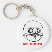 Me Gusta Rage Face Meme Keychain