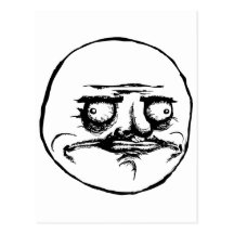 Me Gusta Rage Face Meme Postcard