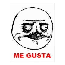 Me Gusta (text) Post Cards