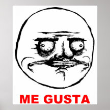 Me Gusta (text) Posters