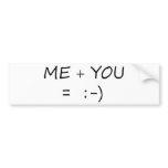 Me & You Cute design! bumper stickers