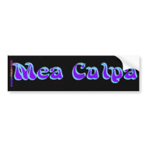 Mea culpa Psychedelic Graffiti Graphic Bumper Stickers