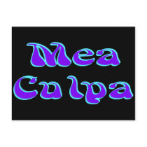 Mea culpa Psychedelic Graffiti Graphic Post Cards