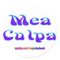 Mea culpa Psychedelic Graffiti Graphic Round Sticker