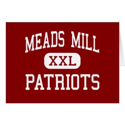 Meads Mill - Patriots - Middle - Northville Greeting Cards by customteamsportswear