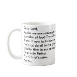 Meal time prayer coffee cup mug