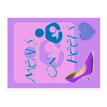 Meals on Heels! Breastfeeding Design Post Card