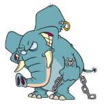 mean badass elephant cartoon cut outs