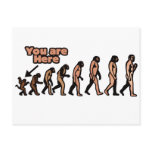 Mean Evolution Parody postcards