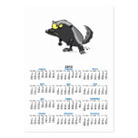 mean honey badger cartoon character business card