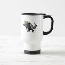 mean honey badger cartoon character mug