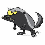 mean honey badger cartoon character photo cut out