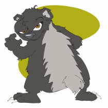 mean looking nasty honey badger graphic acrylic cut outs