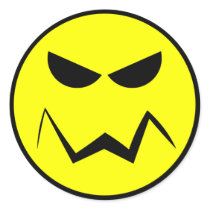 Mean Mister Smiley Face Sticker