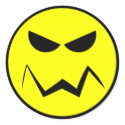 Mean Mister Smiley Face Sticker