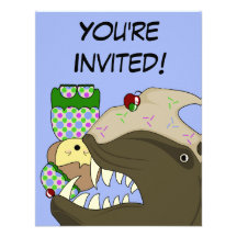 Mean Monster With Kawaii Person Invitation