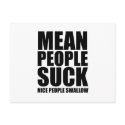 Mean people suck postcards