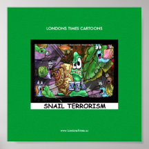 Mean Snails Funny Londons Times Cartoon Poster