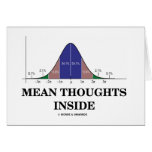 Mean Thoughts Inside (Statistics Humour) cards